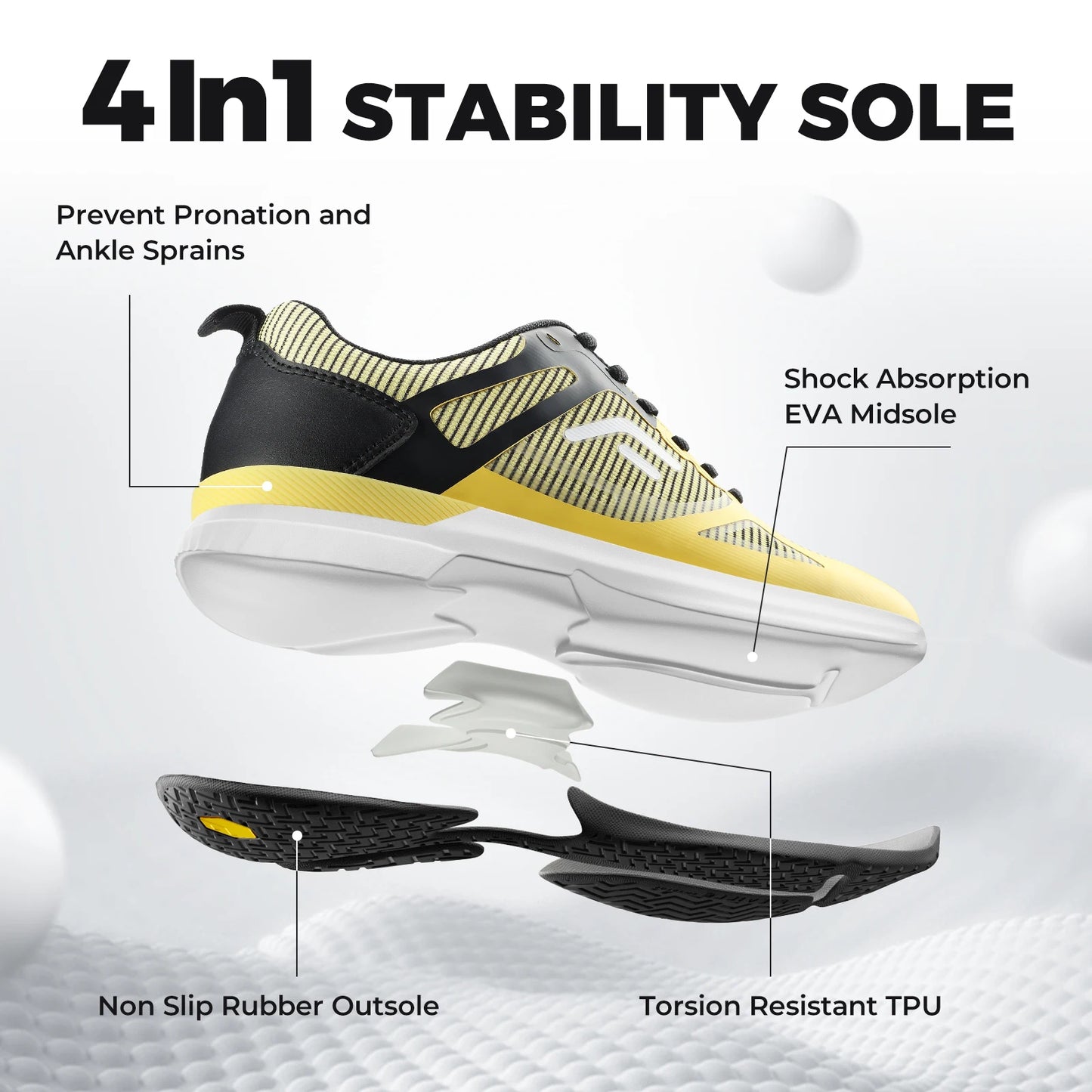 Tênis Masculino FitVille para Pickleball e Tênis