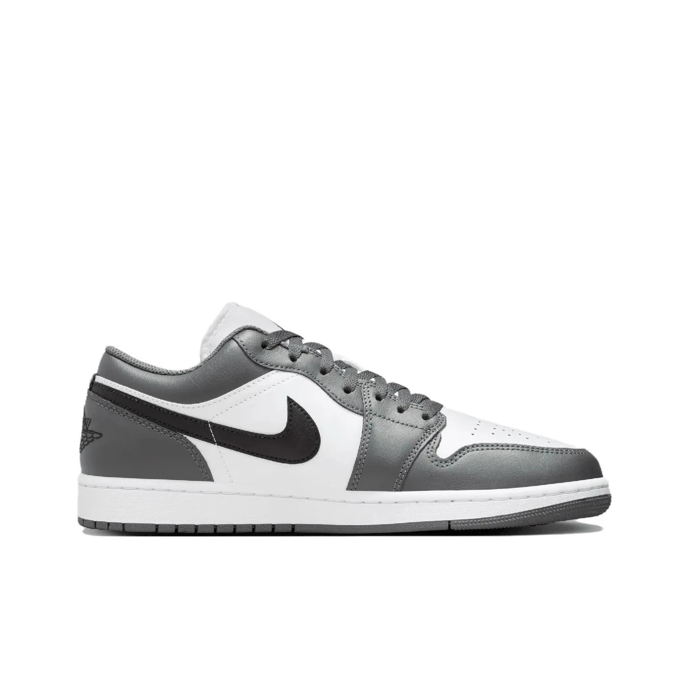 Tênis Casual Nike Air Jordan 1 Low Retro (Branco/Cinza)