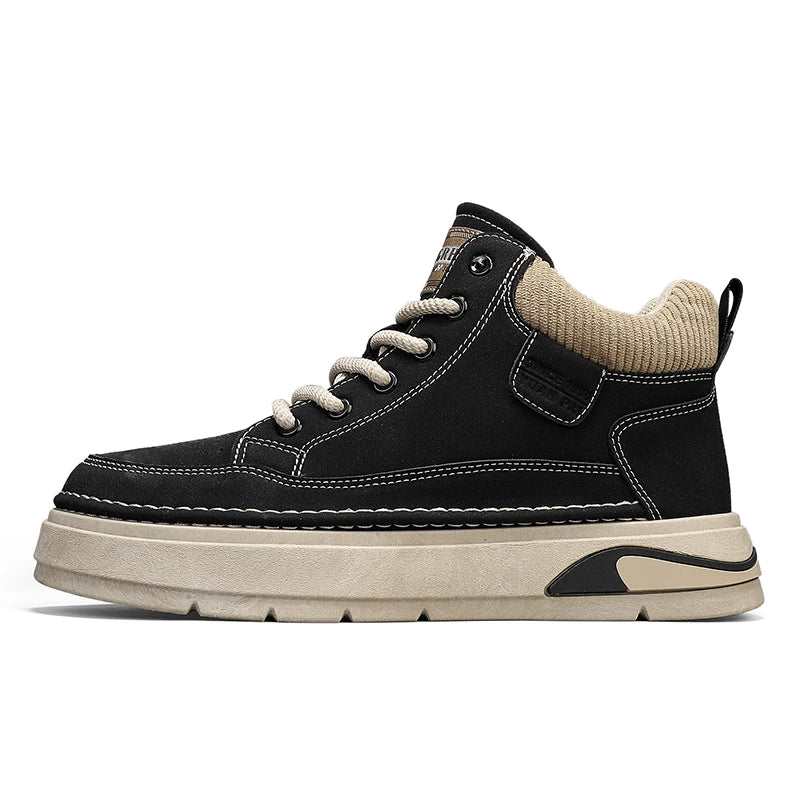 Tênis Casual de Inverno Masculino com Sola Grossa
