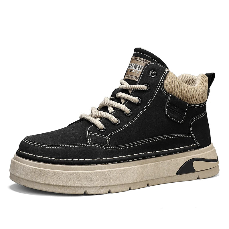 Tênis Casual de Inverno Masculino com Sola Grossa